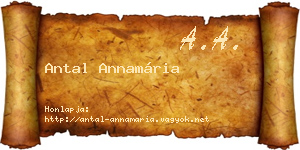 Antal Annamária névjegykártya