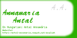 annamaria antal business card